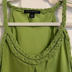 Silk Banana Republic blouse with braided details